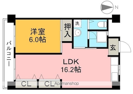 Ｔｒｅａｓｕｒｅ　ｈｏｕｓｅ[1LDK/46.99m2]の間取図