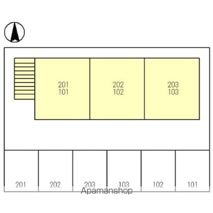 リバーハイツ[1K/21.96m2]の配置図