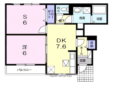 ＨＯＬＹＧＬＩＴＴＥＲ　Ｔ．Ｊ[1SDK/47.02m2]の間取図