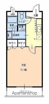 Ｍグラナート[1K/32m2]の間取図