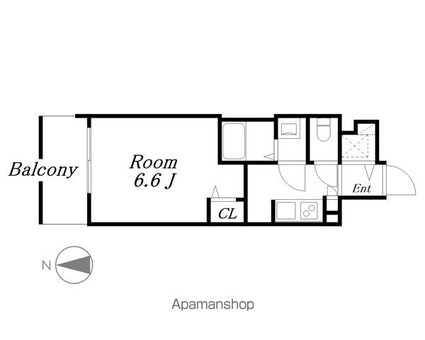 ＳーＲＥＳＩＤＥＮＣＥ金山ｅｐｕｒｅ（エピュレ）[1K/22.09m2]の間取図