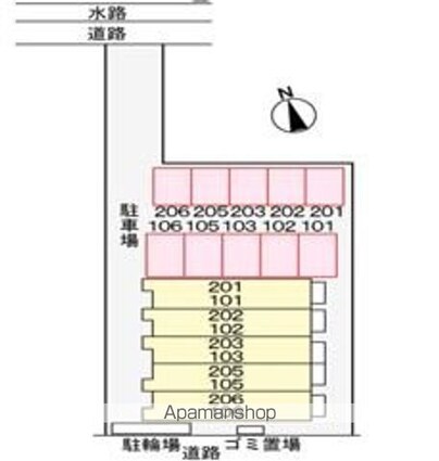 ラフレシールはなみずき[1R/32.9m2]の配置図