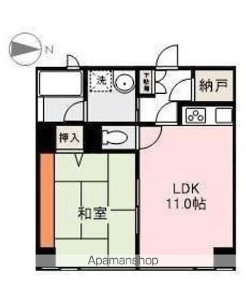 南海常磐ビル[1LDK/42.94m2]の間取図