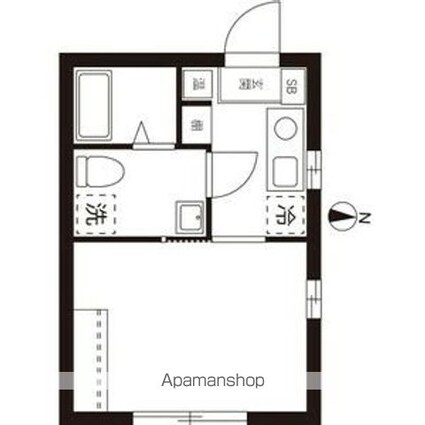 コルク清澄白河[1K/18.76m2]の間取図