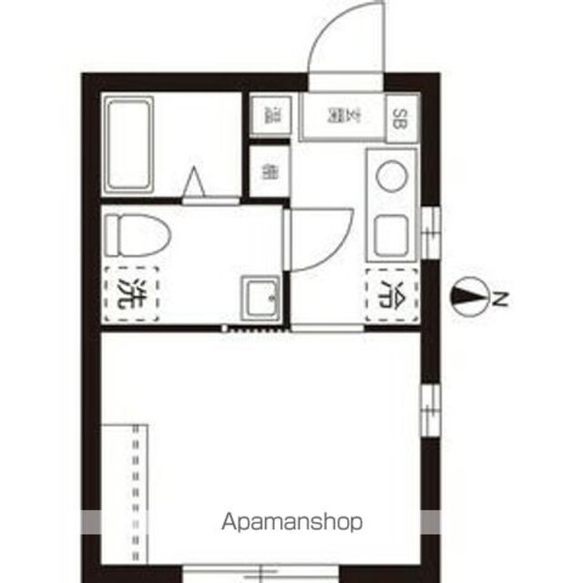 コルク清澄白河[1K/18.76m2]の間取図