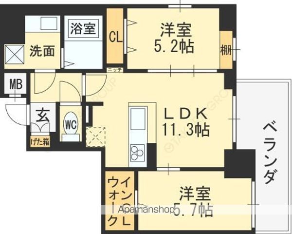 プレミアム菱屋西の間取り写真