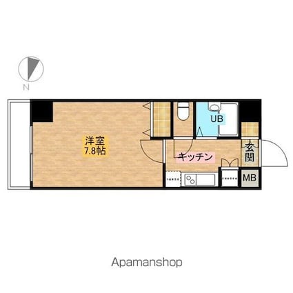 ル・リオン新宿落合[1K/22.41m2]の間取図