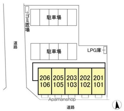 アークグレイス[1K/26.72m2]の配置図