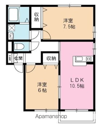 クローバーヒルズ[2LDK/55.36m2]の間取図
