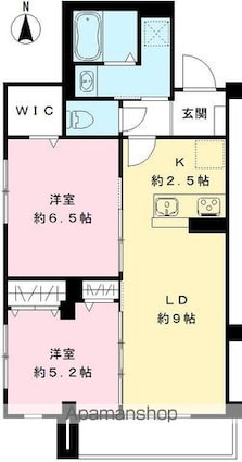 ドルチェ　ヴィータ[2LDK/53.73m2]の間取図