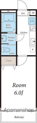 リリックコートＷｉｓｔｅｒｉａ[1K/21.73m2]の間取図