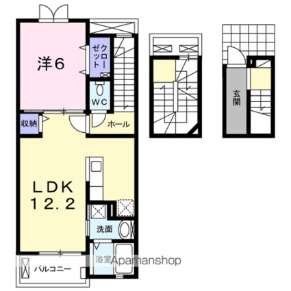 ムーンダスト・ガーデン[1LDK/53.33m2]の間取図