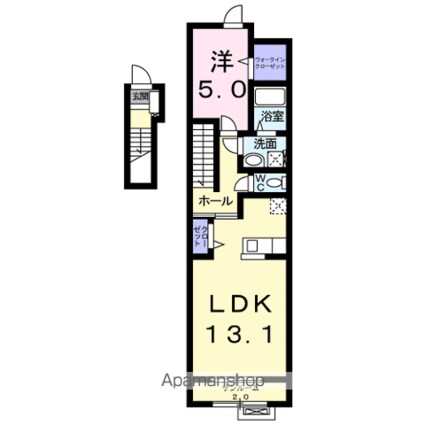 サンリットハウスグランデ　Ｂ[1LDK/51.29m2]の間取図
