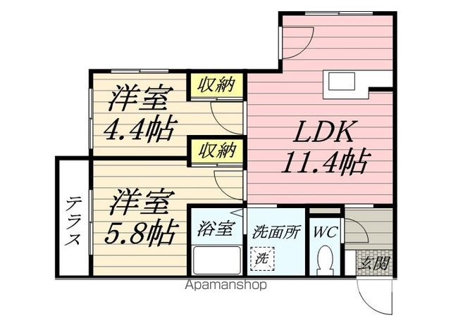 ブランシャール学園前の間取り写真