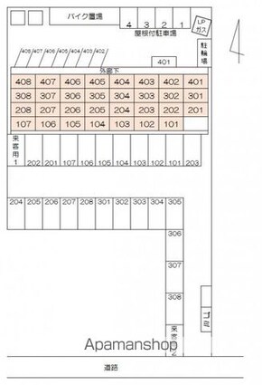 伊鍋ハイツ[1DK/31.87m2]の配置図