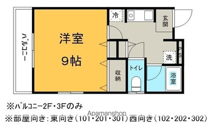 長野県松本市元町１丁目[1K/30m2]の間取図