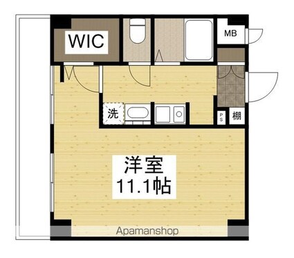広島県安芸郡海田町南大正町[1K/31.5m2]の間取図