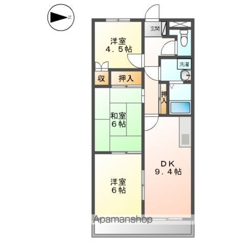 ハイツ北尾弐番館の間取り写真