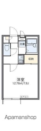 レオパレスジャスミン[1K/23.18m2]の間取図