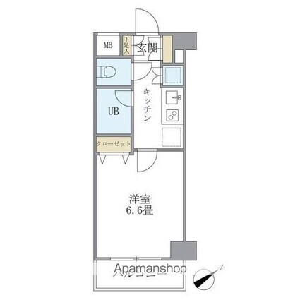ＫＤＸレジデンス西新宿[1K/21.94m2]の間取図