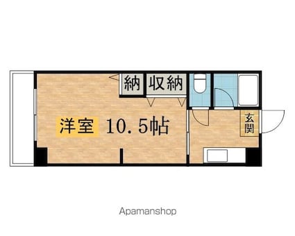 多摩センターグリーンビル[1K/29.1m2]の間取図