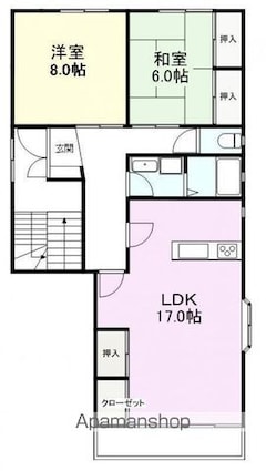 高芝ハイツ檀紙[2LDK/76.71m2]の間取図