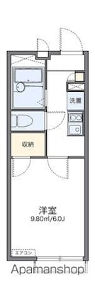 レオパレス六町[1K/19.87m2]の間取図