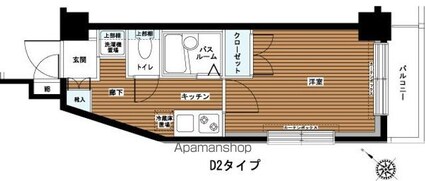 フェニックス三軒茶屋[1K/21.17m2]の間取図