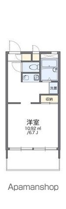 レオパレスＲｏｓｙ[1K/23.18m2]の間取図