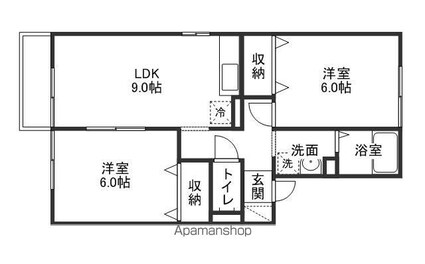セジュール今村[2DK/50.12m2]の間取図