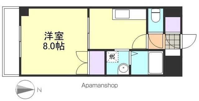 岡山県倉敷市中庄[1K/29m2]の間取図