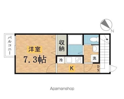 ＳＴＯＲＩＡ中野[1K/25.78m2]の間取図