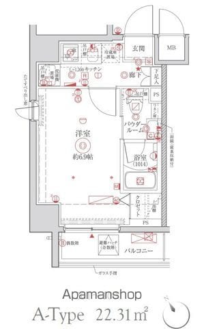 【クレイシア横浜ＮＯＲＴＨの間取り】