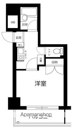 東京都杉並区堀ノ内３丁目[1K/21.86m2]の間取図