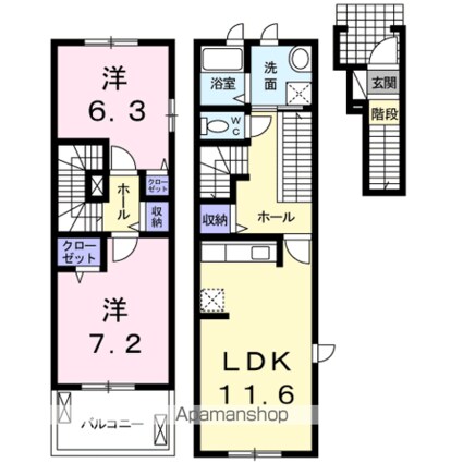 エピナールⅠ[2LDK/66.16m2]の間取図