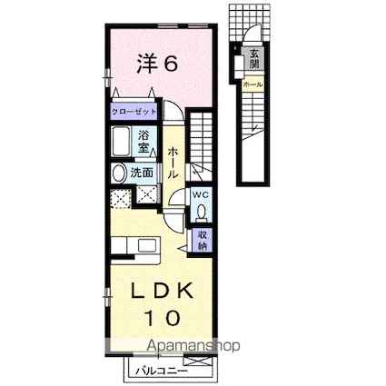 サニー沢津[1LDK/42.37m2]の間取図