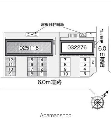 レオパレス恵[1K/23.18m2]の駐車場