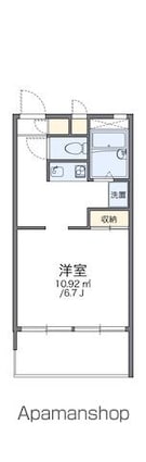 レオパレスＲｏｓｙ[1K/23.18m2]の間取図