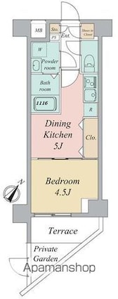 グランカーサ曳舟[1DK/25.73m2]の間取図