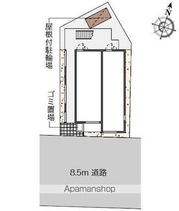 レオネクストナズナ[1R/38.03m2]の配置図