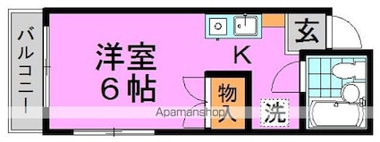 東京都杉並区高円寺南４丁目[1K/18.43m2]の間取図