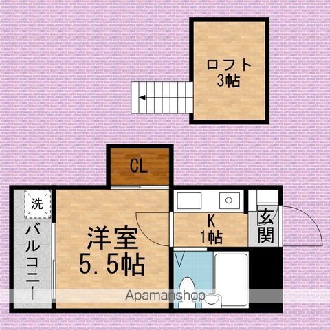 東武鉄道東上線 新河岸駅 徒歩18分 2階建 築36年の間取り写真