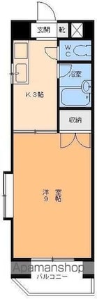 ポートパレス[1K/26.7m2]の間取図