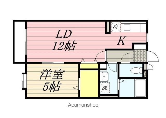東京都立川市柏町３丁目[1LDK/41m2]の間取図