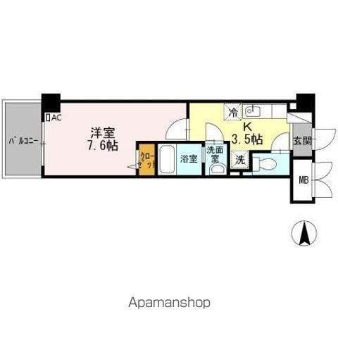 【大阪市天王寺区玉造元町のマンションの間取り】