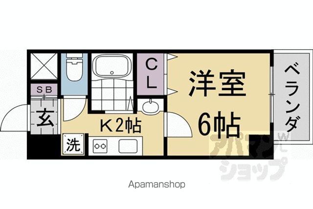 UN CASTELLO 西院の間取り写真
