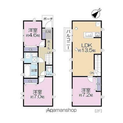 ｍｉｅｕｘハウス（ミュウハウス）[3DK/74.94m2]の間取図