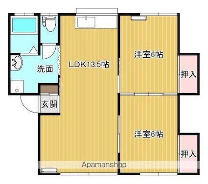 センチュリーアネックス[2LDK/57.55m2]の間取図