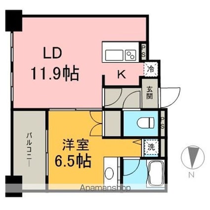 ＩＺＵＭＩ　Ⅰ[1LDK/40.7m2]の間取図
