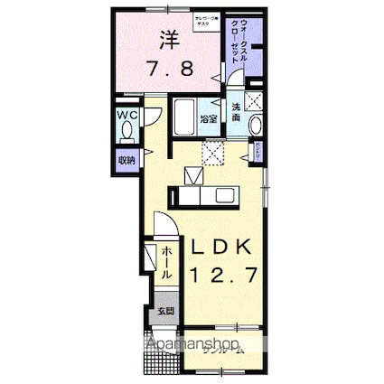 プレミアムガーデンⅡ[1LDK/50.03m2]の間取図